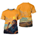 Lion Gentleman Sunset Reserve Hawaiian Golf Shirt, Women's Golf Tops, Ladies Golf Shirts