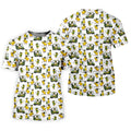 Funny Duck And Golf Cart Pattern Polo Shirt, Womens Golf Polo, Golf Apparel For Women