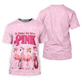 In October We Wear Pink Flamingo Breast Cancer Polo, Ladies Golf Shirts, Womens Golf Tops