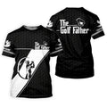 The Golf Father Golf Ball Pattern Father's Day Golf Shirt, Golf Gift For Dad, Polo Shirts For Men