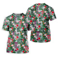 Tropical Disc Golf Basket Floral Polo Shirt, Golf Shirts For Women, Women’s Golf Polo