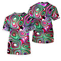 Pink And Green Fluid Art Cool Golf Shirt, Women's Golf Tops, Ladies Golf Shirts, Women's Polo Shirt