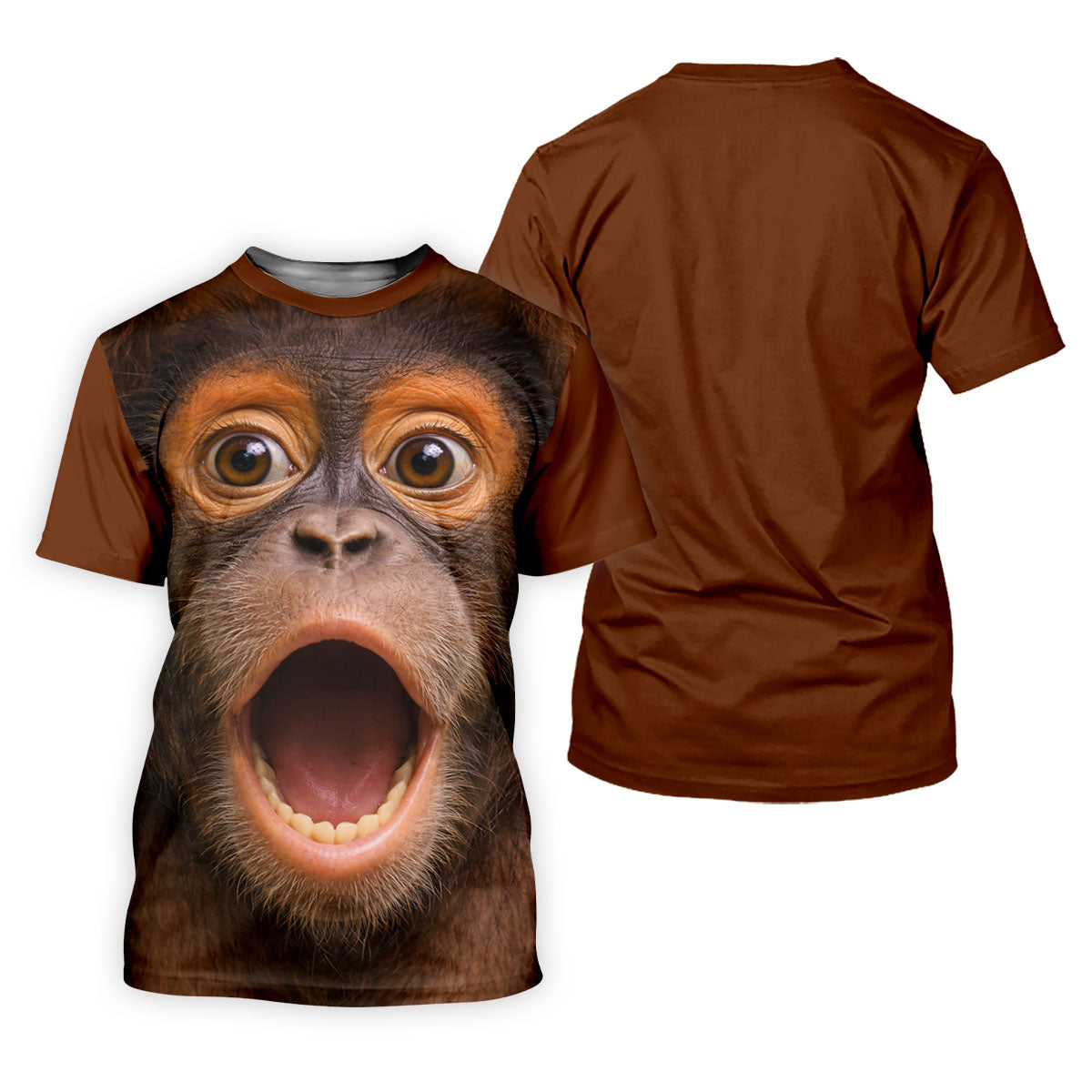 Funny Monkey Face Scream Print Hawaiian Golf Polo, Golf Tops For Women, Golfing Apparel