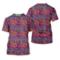 Colorful Mandala Floral Pattern Zip Hoodie, Graphic Zip Hoodie, Hooded Sweatshirt For Men