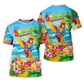 It's 5 O'Clock Somewhere Tropical Parrot Hawaiian Golf Shirt, Women's Golf Tops