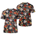 Cute Possums Hibiscus Flowers Golf Polo, Island Foliage Hawaiian Golf Shirt, Golf Tops For Men, Golfing Apparel