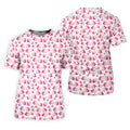 Pink Ribbon Breast Art Breast Cancer Polo Shirt, Women’s Golf Polo, Printed Golf Shirt
