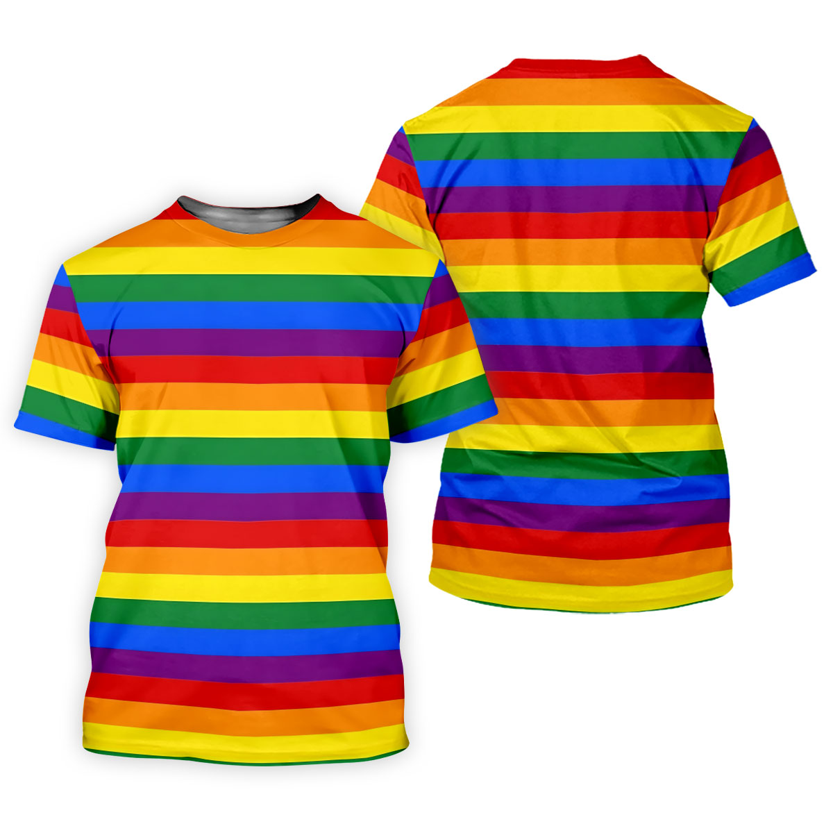 LGBT Rainbow Flag Golf Tops For Men, Pride Month Celebrate Golf Shirts For Men
