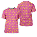 The Pink Taco Seamless Pattern Women's Golf Shirts, Women's Golf Tops, Ladies Golf Shirt
