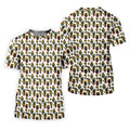 Funny Potted Cactus Pattern Men's Golf Polo Shirt, Adult Humor Golf Apparel For Men, Printed Golf Shirts