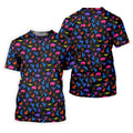 Neon Desert Cactus Buffalo Hawaiian Golf Shirt, Mens Golf Polo, Printed Golf Shirts