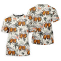 Tropical Palm Trees and Frosty Beer Mug Hawaiian Golf Polo, Golf Tops For Women, Golfing Apparel