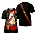 Swashbuckler Pirate Golf Shirt, Caribbean Captain Costume Pattern, Golf Shirt For Men