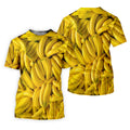 Realistic Banana Print Hawaiian Golf Shirt, Polo Shirts For Men, Mens Golf Apparel