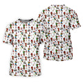 Bigfoot Golfer Pattern Women's Golf Tops, Golf Shirts For Women, Performance Golf Shirt