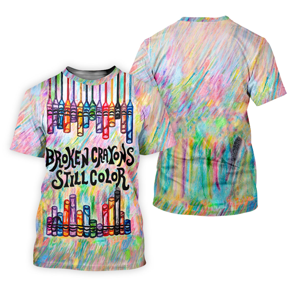 Broken Crayons Still Color Suicide Awareness Golf Polo Shirt, Mens Golf Polo