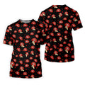 Sassy Red Lips Golf Shirt, Funny Valentine Pattern Design, Men's Golf Polo