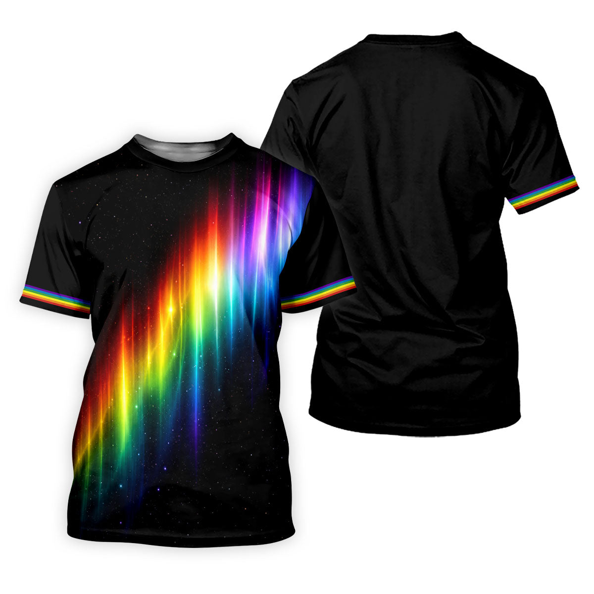Rainbow Galaxy LGBT Support Gradient Ladies Golf Tops, Pride Month Golf Shirt For Women
