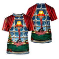 Funny Christmas Leg Lamp Window Golf Polo Shirt, Mens Golf Polo, Golf Apparel For Men