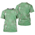 Tropical Leaves Green Golf Shirt, Summer Hawaiian Golf Shirt, Golf Shirt For Women