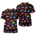 Dinosaur Lover Colorful Golf Shirt, Men’s Golf Shirt, Golf Polo Shirts For Men