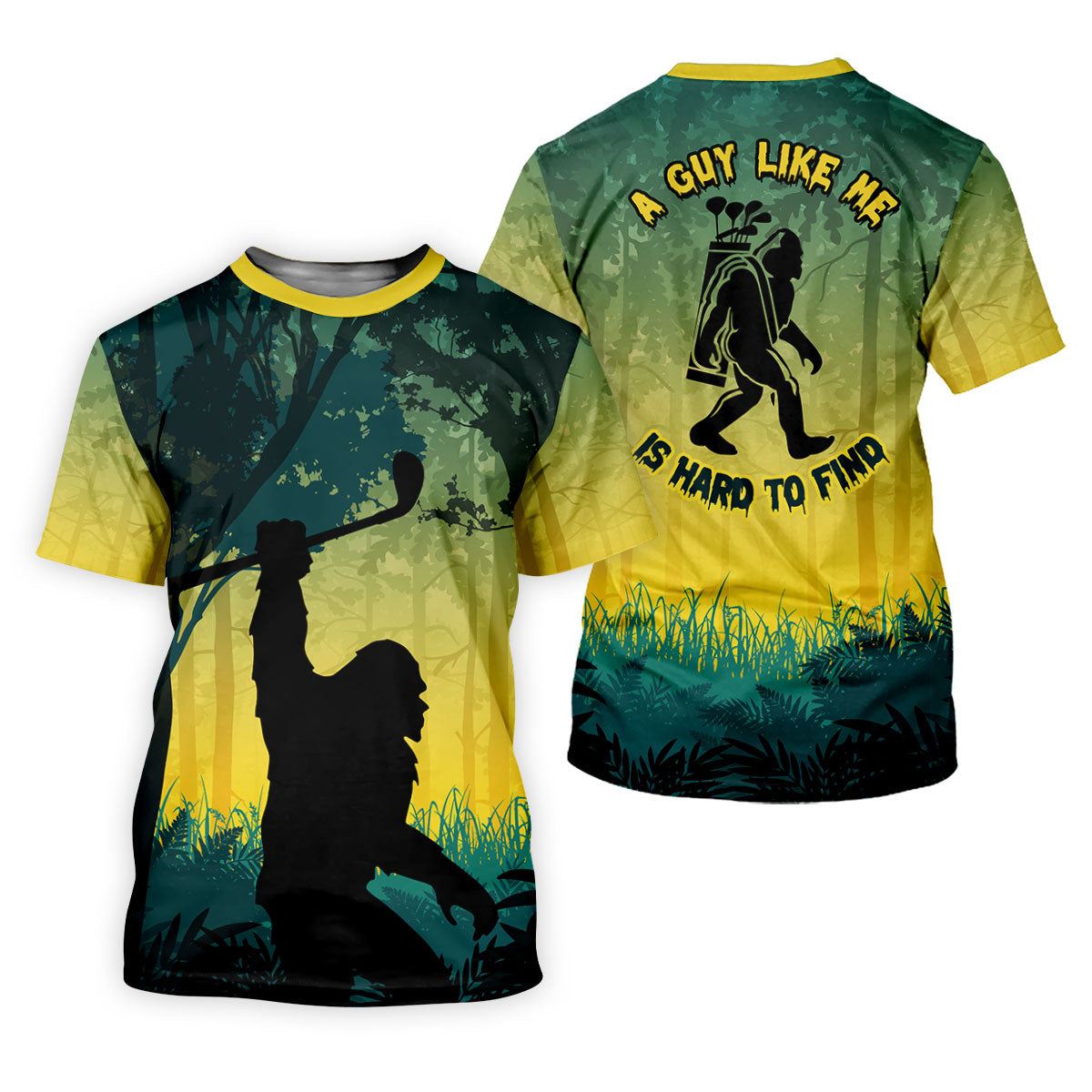Bigfoot A Guy Like Me Is Hard To Find Men's Polo Shirt, Golf Polo Shirts For Men, Mens Golf Apparel