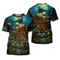 Pirate Life Tiki Pattern Hawaiian Golf Shirt, Men's Golf Shirt, Polo Shirts For Men