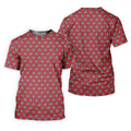 Christmas Golf Cart Pattern Red Women's Golf Tops, Christmas Golf Shirt, Polo Shirts For Women