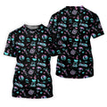Flamingo Tropical Gradient Colors Retro Golf Shirt, Women's Golf Tops, Ladies Golf Shirt
