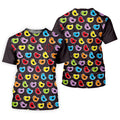 Black Colorful Birdie Hunting Golf Polo Shirt, Women's Golf Polo, Ladies Golf Top