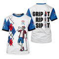 Fore Right Funny Skeleton Golf And Beer Red White Men's Funny Golf Shirts, Polo Shirts For Men