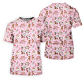 Festive Santa Pink Merry Christmas Golf Tops For Men, Christmas Golf Shirt, Men Golf Apparel