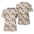 Christmas Sweets Pattern Women Golf Top, Cartoon Print Ladies Golf Polos, Christmas Golf Shirt, Golfing Apparel