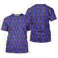 Funny Peach Emoji Pattern Golf Polo Shirt, Men's Golf Polo Shirt, Novelty Golf Shirts For Men