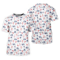 Flamingo Funny Golf Pattern Polo Shirt, Women's Golf Polo, Performance Golf Shirt