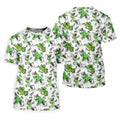 Green Cocktail Splash Pattern Golf Shirt, Mens Golf Shirts, Hawaiian Golf Shirt, Golf Polo Shirts For Men