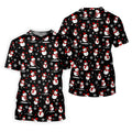 Cute Snowman Golf Pose Black Golf Shirt, Christmas Golf Shirt, Ladies Golf Shirts, Golf Gifts For Women