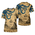 Mermaid Princess Vintage Nautical Hawaiian Golf Shirt, Men's Golf Shirt, Polo Shirts For Men
