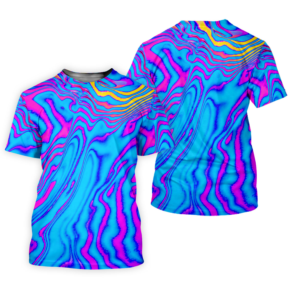 Neon Psychedelic Zebra Pattern Vintage Hawaiian Golf Shirt, Women's Golf Tops, Ladies Golf Shirts