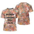 Broken Crayons Still Color Mental Health Awareness Golf Polo Shirt, Mens Golf Polo, Printed Golf Shirts
