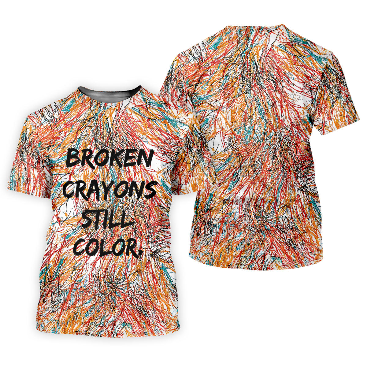 Broken Crayons Still Color Mental Health Awareness Golf Polo Shirt, Mens Golf Polo, Printed Golf Shirts