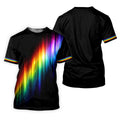 Rainbow Galaxy LGBT Support Gradient Golf Tops For Men, Pride Month Golf Shirts For Men