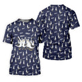 Funny Seagull Halloween Golf Shirt, Cartoon Bird Pattern, Women's Golf Apparel, Printed Golf Shirt