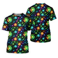 The Star And The Shamrock Rainbow Glitter St Patrick's Golf Shirt, Women's Golf Tops, Ladies Golf Polos