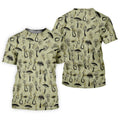Mushroom Pattern Hand-drawn Art Hawaiian Golf Shirt, Men's Golf Shirt, Polo Shirts For Men