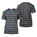 Funny Scissors Pattern Golf Polo Shirt, Golf Polo Shirts For Men, Mens Golf Apparel