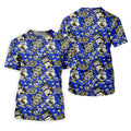 Casino Golf Pattern Blue Hawaiian Golf Polo Shirt, Golf Shirts For Men, Mens Golf Apparel