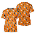 Halloween Dog Costume Pattern Golf Polo Shirt, Womens Golf Tops, Halloween Shirt For Women