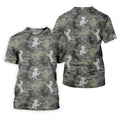 Grey Camo Poodle Dog Pattern Golf Shirt, Mens Polo Shirt, Golf Shirts For Men, Performance Golf Shirt