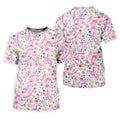 Faith Hope Love Floral Breast Cancer Polo Shirt, Golf Tops For Women, Printed Golf Shirt